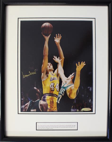 Jerry West Autographed Los Angeles Lakers Framed 8×10 Photo Uda Denver Autographs