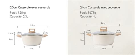 Carote Set Poele Et Casserole Induction 14 Pièces Poele 24cm Casserole 18 20 24cm Sauteuse