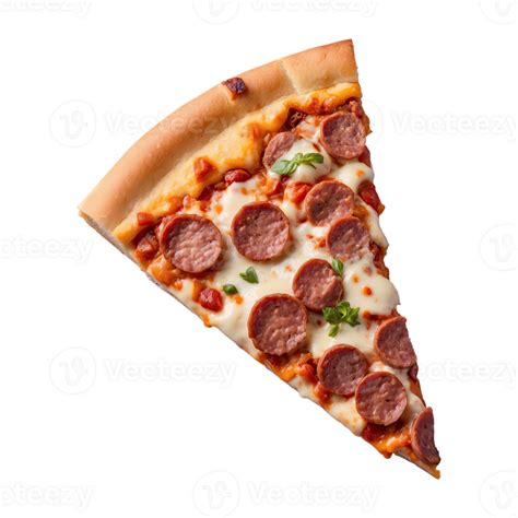 Ai Gegenereerd Worst Kaas Pizza Plak Geïsoleerd Aan Transparant Achtergrond 36397751 Png