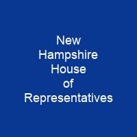 New Hampshire House of Representatives - Shortpedia - condensed info