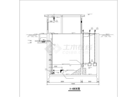 沉井施工污水提升泵房cad图纸设计土木在线