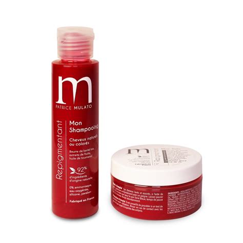 Kit Repigmentant Rouge De Venise Shampoing Soin Patrice Mulato