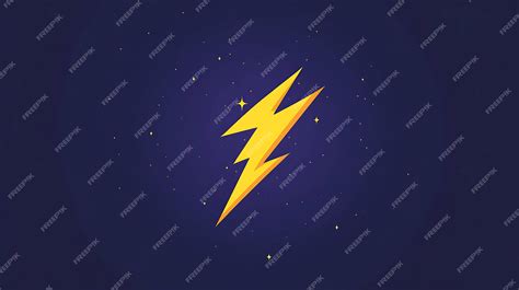 A Drawing Of A Lightning Bolt On A Blue Background Premium Ai