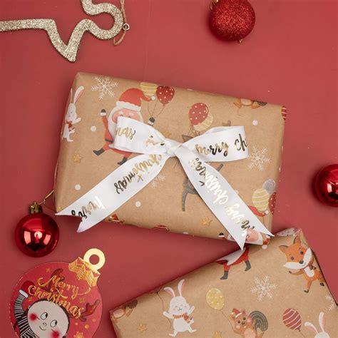 Buy Ruspepa Christmas Wrapping Paper Kraft Paper Dancing Santa Claus