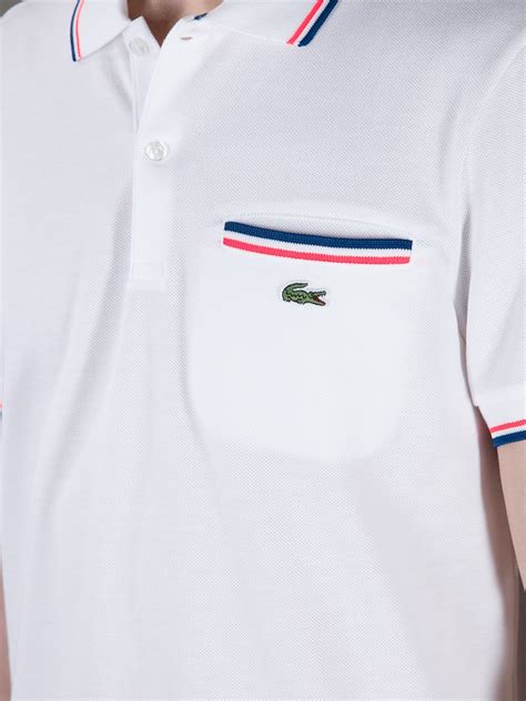 Lacoste L Ive Polo Shirt With Pocket In White For Men Lyst