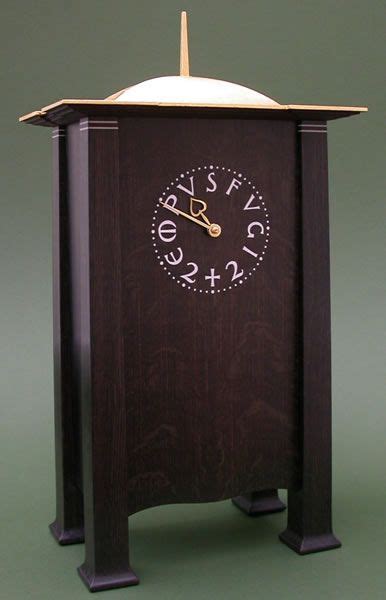 Cfa Voysey Clock Tempus Fugit Bog Oak Art And Craft Design Clock