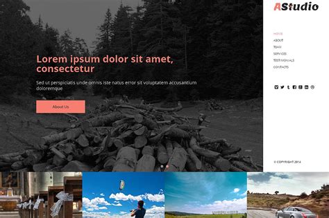 studio responsive  page theme html templates creative market