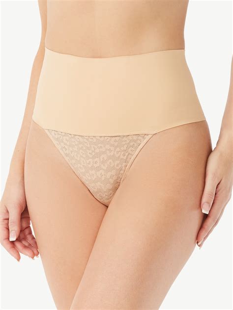 Sofia Intimates By Sofia Vergara Women S Smoothing Seamless Lace Thong