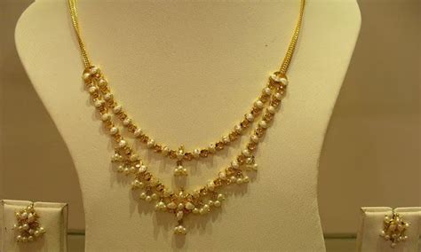 Gold And Diamond Jewellery Designs Beautiful Indian Gold Pearl