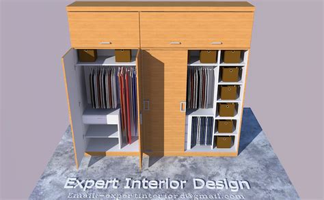 Modular Wardrobe Design for Home - CAD Files, DWG files, Plans and Details