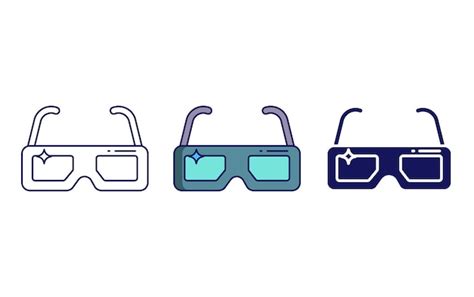 Premium Vector 3d Glasses Vector Icon