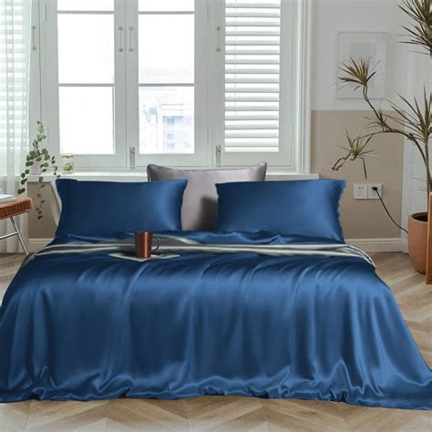 Linenwalas Organic Bamboo Silk Sheets Set With Fitted Sheet Flat