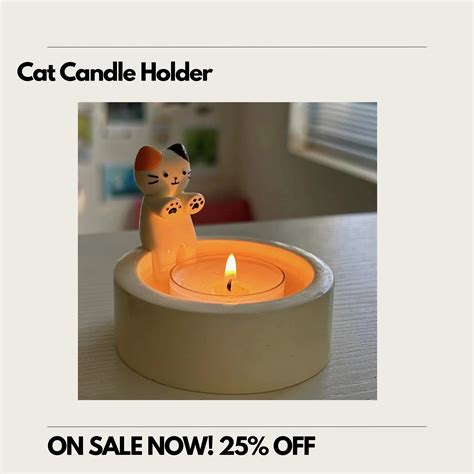 Kitten Candle Holder Cute Cat Candlestick Creative Aromatherapy Candle