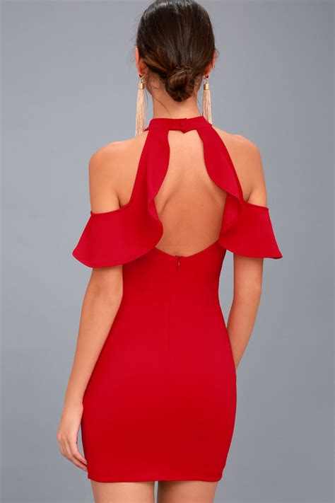 Sexy Red Dress Bodycon Dress Off The Shoulder Dress