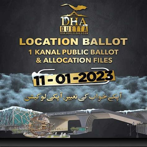 DHA Quetta Location Ballot 1 Kanal Public And Allocation Files 11 02