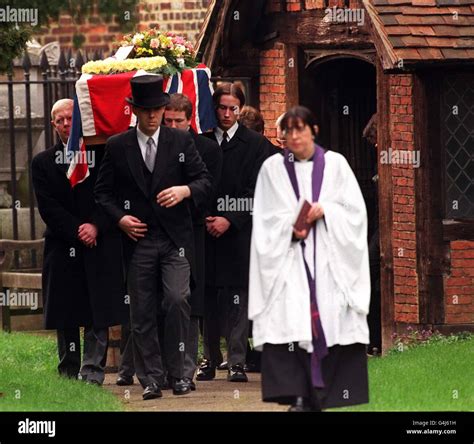 The Rev Gay Ellis Leads The Funeral Cortege Into All Saints Church In Nazeing Near Harlow