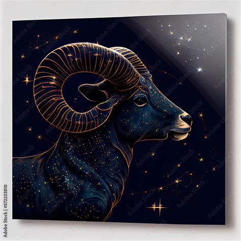 Zodiac Sign Capricornus Starry Night Highly Detailed Dark Smooth