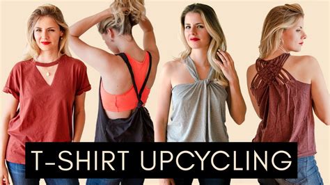 4 einfache UPCYCLING Ideen für SOMMER SHIRTS und Gym Tops aus alten T