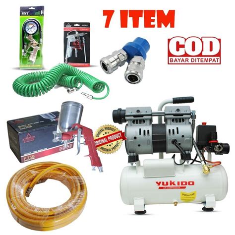 Jual PAKET Kompresor 7 Item Kompresor Angin Listrik Air Compressor