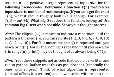 Solved Assume N Is A Positive Integer Representing Input