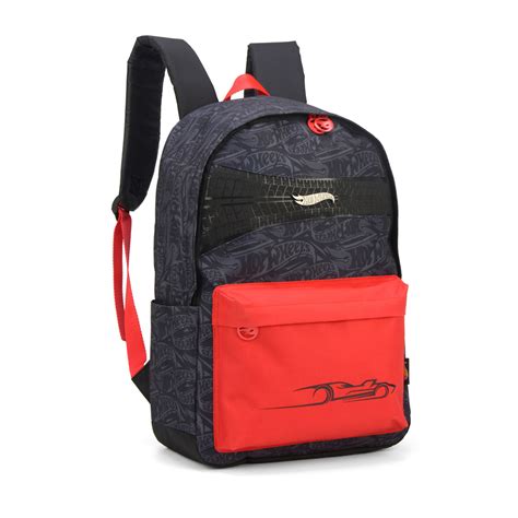 Mochila Escolar Hot Wheels Preta Luxcel Euqueroum