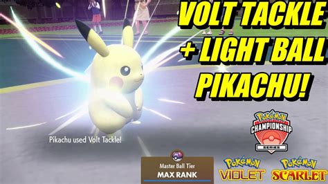 Volt Tackle Pikachu Mono Electric Pokemon Scarlet Violet Vgc