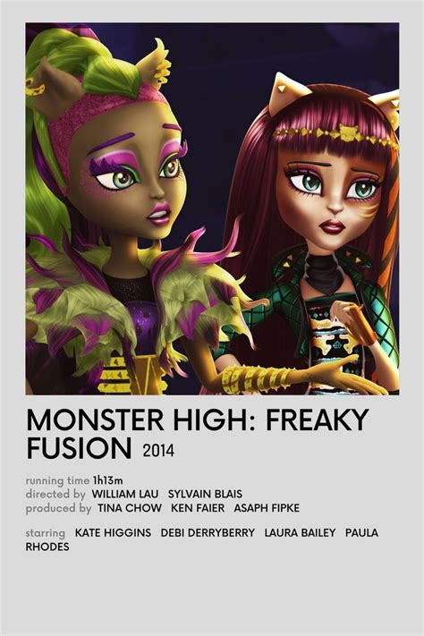 Poster Minimalist Polaroid Monster High Freaky Fusion Monster Go