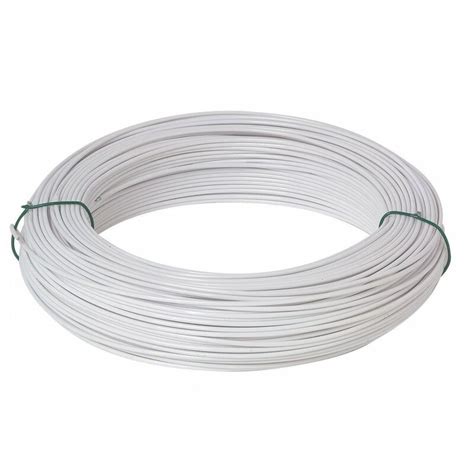 Fil de tension galvanisé plastifie blanc 2 7mm 100m