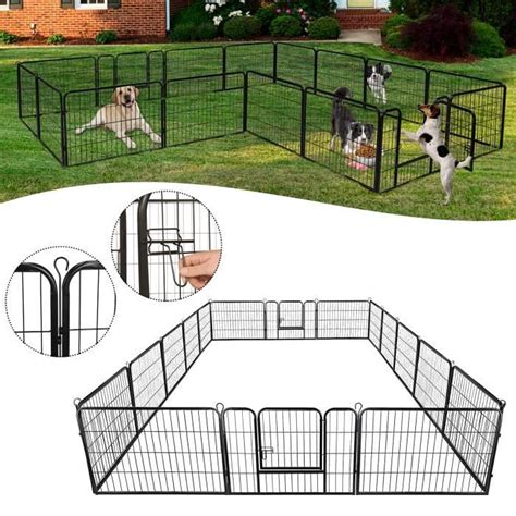 Aufun Parc Enclos Pour Animaux Chien Chiot Lapin Cochon M Tal Avec