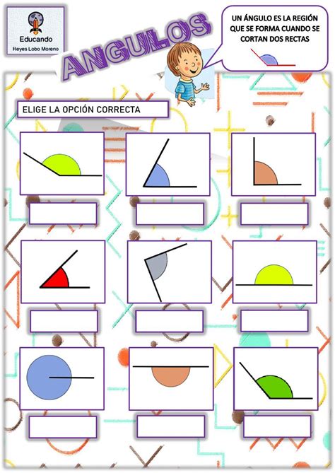 Ángulos Ficha interactiva Medicion de angulos Tipos de angulos