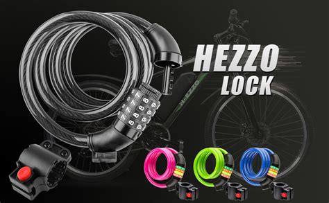 Bike Lock 4 Feet Combination Bicycle Lock Cable High Security 4 Digit Resettable