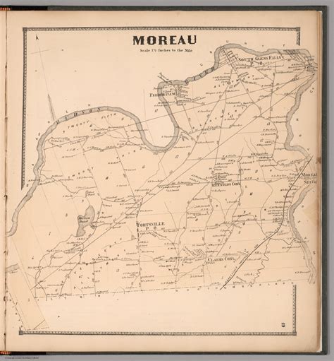 Moreau Saratoga County New York David Rumsey Historical Map Collection