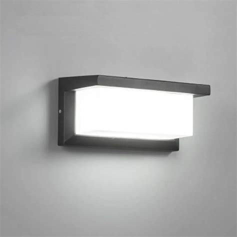 18W Outdoor Lighting Modern Wall Light LED Wall Sconce Square Metal ...