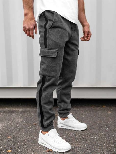 Manfinity Legnd Hombres Pantalones Deportivos Con Costura Lateral En