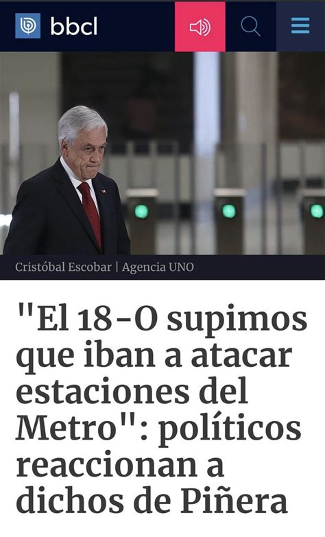 CLAUDIO CRESPO on Twitter Si Piñera sabía que atacarían al país antes