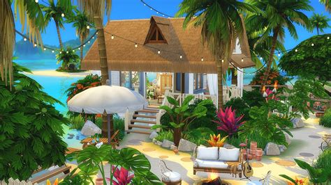 Tiny Beach House 🌴 Sulani The Sims 4 Stop Motion No Cc Youtube