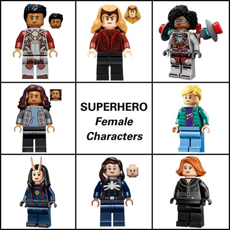 LEGO Female Superhero Minifigure Collection - Etsy