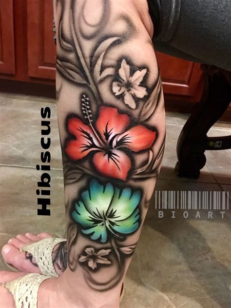 Hibiscus Tattoo Sleeve Printable Calendars At A Glance