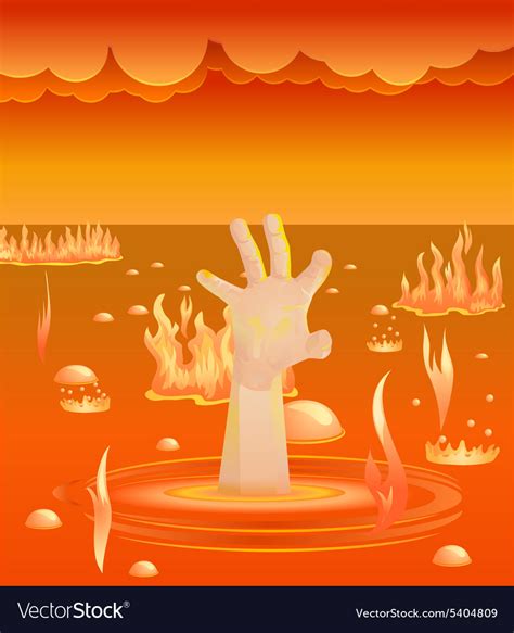 Hand in hell Royalty Free Vector Image - VectorStock