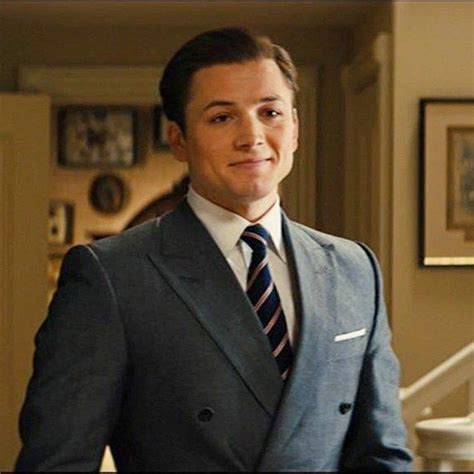 Taron Egerton Taron Egerton Double Breasted Suit Jacket Suit Jacket