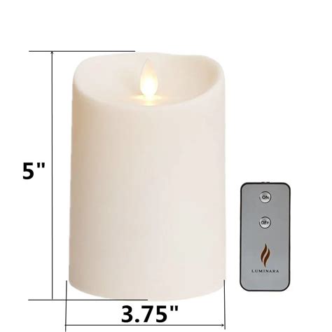 Luminara Outdoor Flameless LED Pillar Candles Waterproof Battery ...