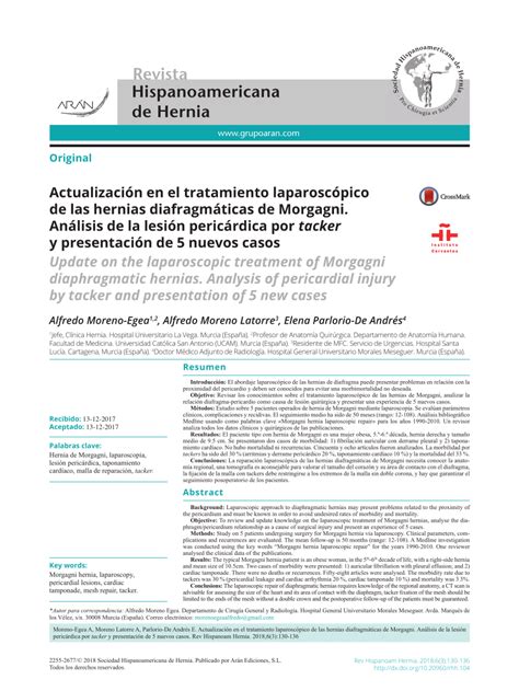 PDF Actualización en el tratamiento laparoscópico de las hernias