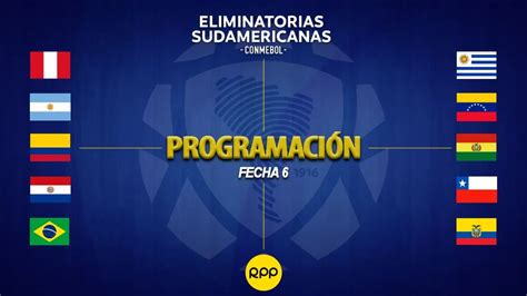 Eliminatorias Sudamericanas En Vivo Partidos Por La Fecha 6 Mundial 2026 Canal Tv Fixture