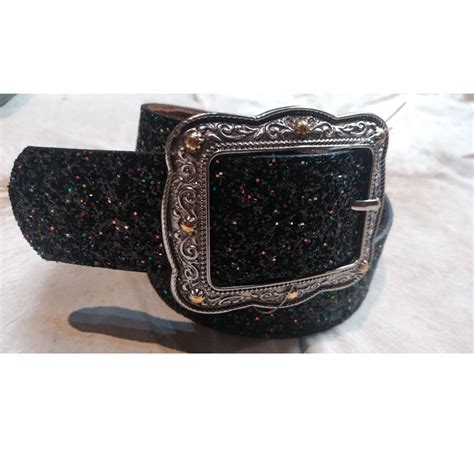 Cinto Feminino Paul Western Preto De Brilho Rodeo Store