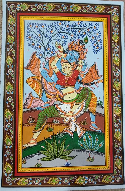 Radha Krishna Pattachitra Painting X International Indian