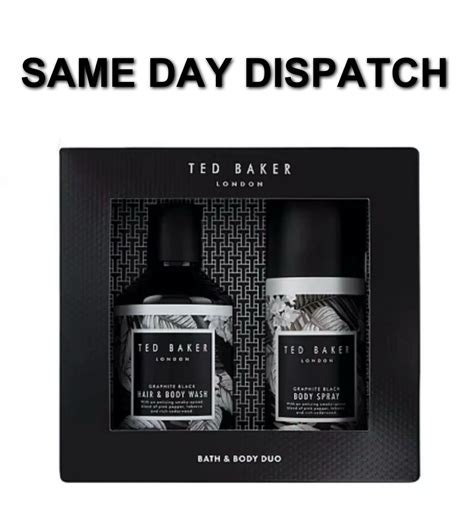 Ted Baker Graphite Black Bath And Body Duo Wash And Spray Mens Xmas T Set Ebay