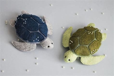 Felt Sea Turtle Sewing Pattern Felt Ornament Ocean Pattern SVG PDF