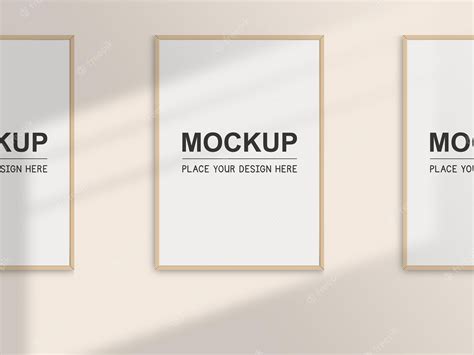 Premium Psd Realistic Photo Frames Mockup Psd Set Of 3 Poster