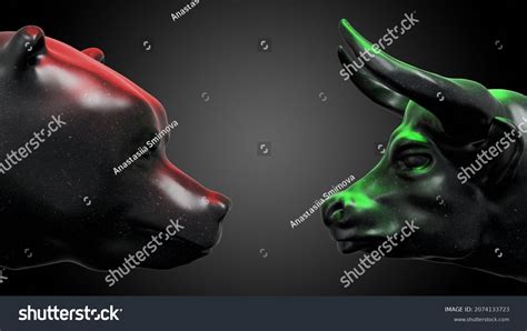 Bull Bear Market Concept Art 3d Stock Illustration 2074133723 ...