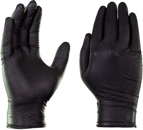 Gloveworks Hd Black Nitrile Industrial Disposable Gloves 6 Mil Latex